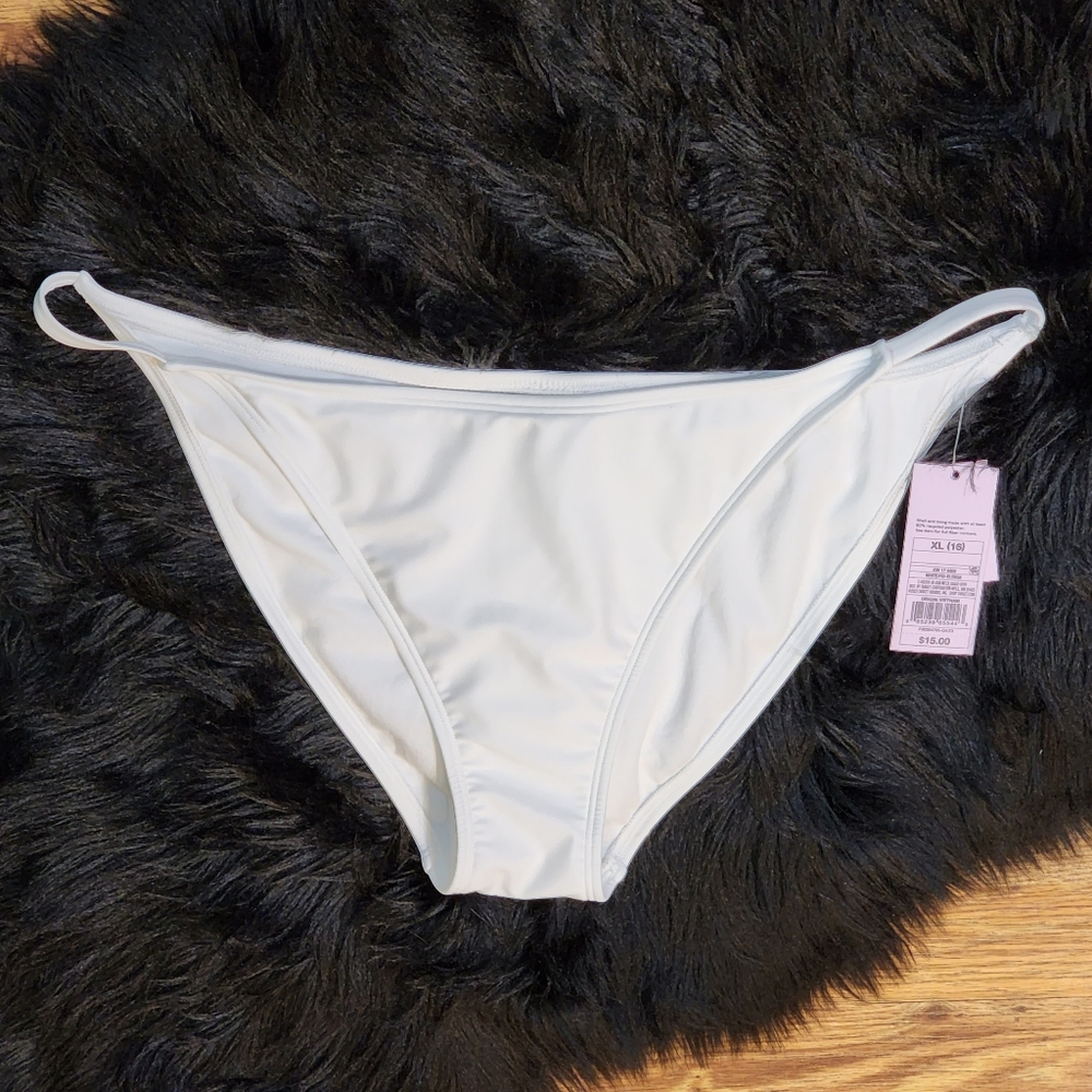 White Bikini Bottom Size 16/XL